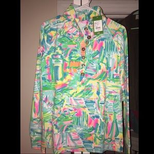 Lilly Pulitzer Athletic Leisure 1/4 button up